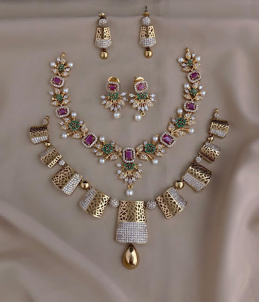 Buy 2 Necklace Get 1 Watch Traditional Free